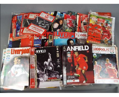 Liverpool FC Football Programmes. A large box of Liverpool FC home programmes mid 1960s to modern day with a very large conte