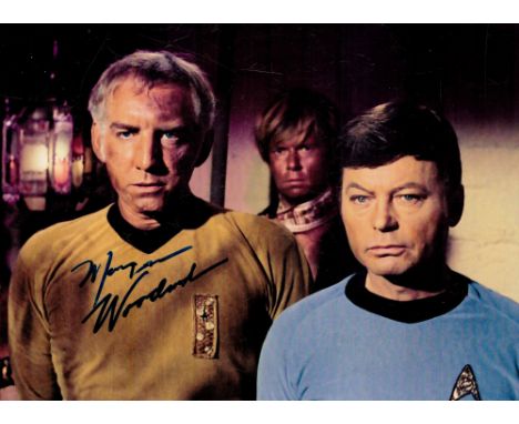 Star Trek - Actor Morgan Woodward. A signed 10x8 inch photo (approx.), here playing Captain Ron Tracey in "The Omega Glory" i
