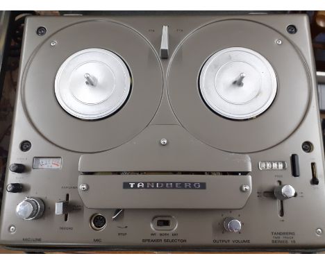 A vintage Tandberg Series 15 reel to reel tape recorder with accessories and original box. Location:RAM 