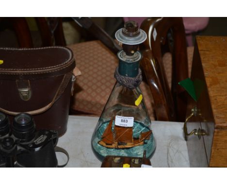 A ship in a bottle lamp