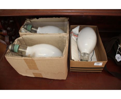 Three large light bulbs