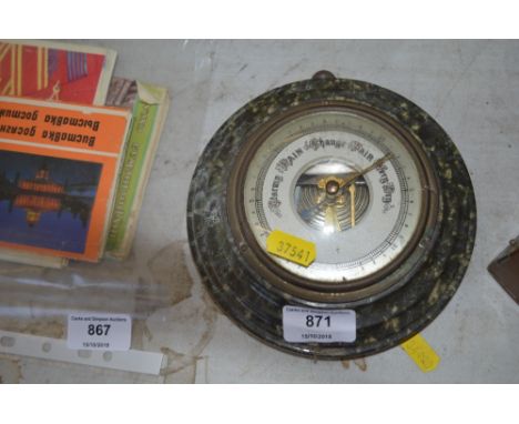 A marble cased barometer