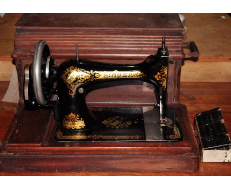 A vintage Singer sewing machine