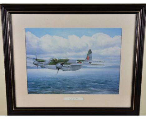 A framed polychromatic print of a hurricane tank hunting 274 squadron - C- flight in the desert commanded by FLT/LT F. H. Rob