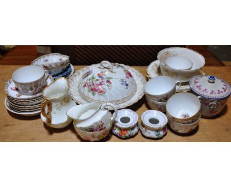 A quantity of assorted ceramics, to include a set of six Dresden tea cups and saucers