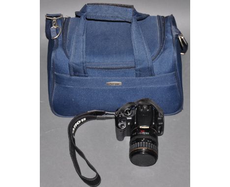 A Cannon EOS 440D digital camera with soft case and accessories including two lenses, (qty).