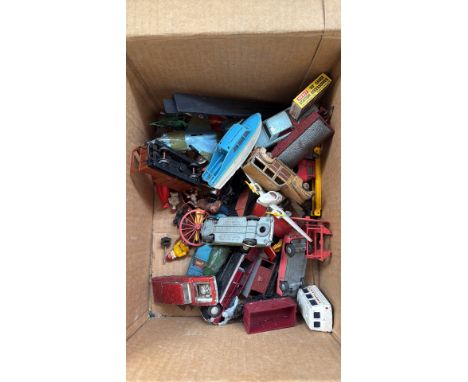 Vintage mixed lot of diecast vehicles and accessories, including Corgi Toys Bentley Continental Sports Saloon. Various brands
