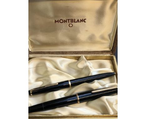 2x Mont Blanc pens - 1 ballpoint & 1 fountain in original box 