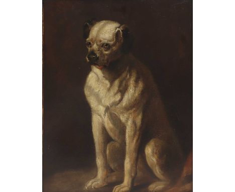 Follower of William HogarthWilliam Hogarth's dog 'Trump'oil on canvas58.5 x 46cmThis painting is based on the celebrated self