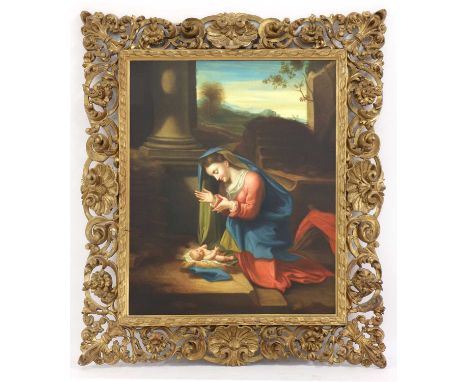 Leopoldo Dumini (Italian, 1825-1908), after Correggio (Italian, 1489-1534)The Adoration of the Christ Childsigned and inscrib