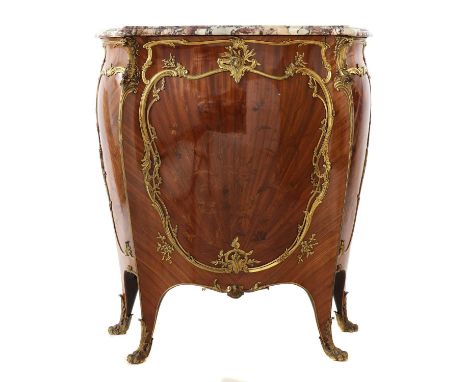 A French Louis XV-style amaranth and kingwood meuble d'appui,late 19th century, by Joseph-Emmanuel Zwiener for Jansen of Pari