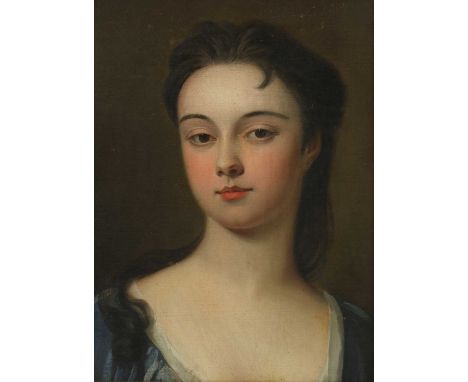 Circle of Michael Dahl (Swedish/English, 1659-1743)Portrait of Alice, Lady Monoux, head and shoulders, in a blue dressoil on 