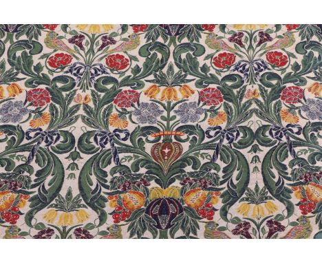 A pair of Gainsborough 'Georgian Tapestry' pattern interlined curtains,190cm wide215cm long (2)Condition report: Some wear to