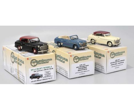 Lansdowne Models Three 1:43 Scale Models (i) LDM111 1954 Hillman Minx Convertible quartz blue (ii) LDM107 1955 Hillman Califo