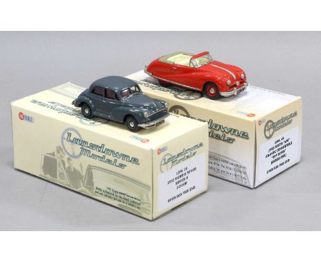 Lansdowne Models Two 1:43 Scale Models (i) LDM44 1948 Austin A90 Atlantic Convertible Top Down ensign red (ii) LDM36 1952 Mor
