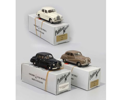 Pathfinder Models Three 1:43 Scale Models (i) PFM35 Singer Hunter 1956 cream with CoA 390/500 (ii) PFM16 Austin Hereford 1952