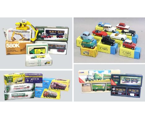 Various Diecast Models Corgi 97897 Billy Smarts Circus Scammell Highwayman &amp; Trailers, 97369 AEC Eddie Stobart, 14303 Fod