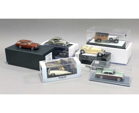 Various 1:43 Scale Models (i) GLM Models Bentley MkVI Park Ward FHC and (ii) Rolls Royce New Phantom Shooting Brake 1928 grey