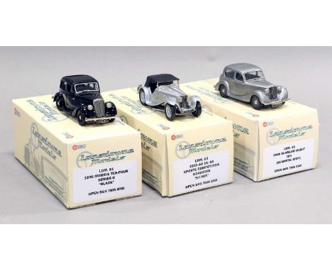 Lansdowne Models Three 1:43 Scale Models (i) LDM46 1948 Sunbeam Talbot Ten gunmetal grey (ii) LDM63 1938 AC16/80 Sports Compe