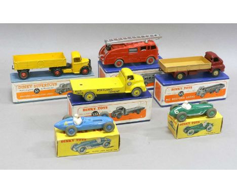 Dinky Racing Cars And Commercial Vehicles 233 Cooper Bristol and 230 Talbot Lago (both E boxes G-E) 533 Leyland Portland Ceme