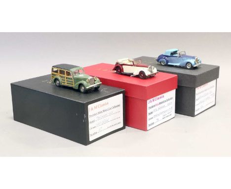 J&M Classics Alvis Model Collection (i) 12.70 Drophead 1937/38 maroon/old english white with CoA no.73 (ii) TC21 100 Grey Lad