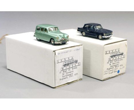 Kenna Models Two Models (i) 109 Triumph Herald 13/60 royal blue with CoA 105/600 (ii) Standard Vanguard light green (both E b