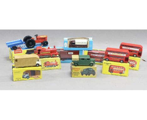 Budgie Various Models  294 Horse box (lacks side door/ramp), Personnel &amp; Equipment Carrier (box P) three Routemaster buse
