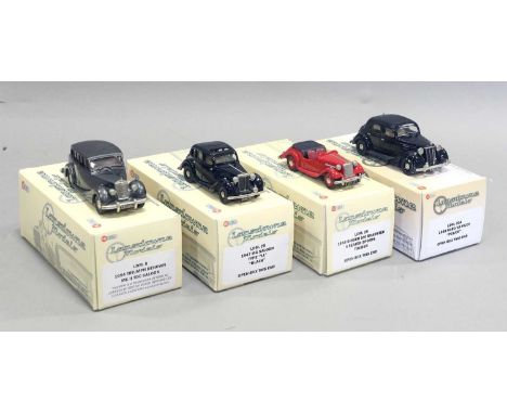 Lansdowne Models Four 1:43 Scale Models LDM8 1954 Triumph Renown MkII TDC Saloon metallic dark grey (ii) LDM28 1947 MG Saloon