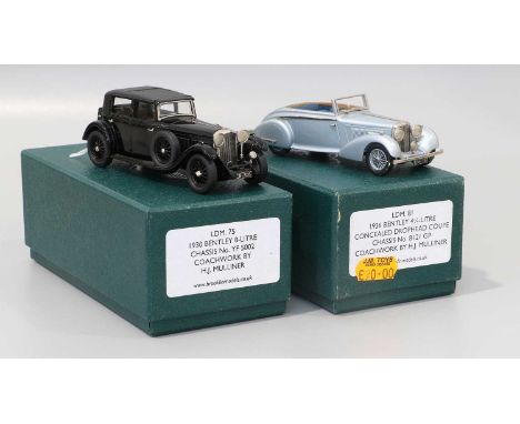 Lansdowne Models Two 1:43 Scale Bentley Models (i) LDM81 1936 Bentley 4 1/4 litre concealed drophead with Mulliner coachwork 