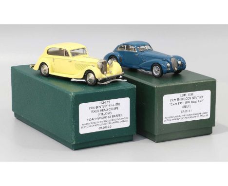 Lansdowne Models Two 1:43 Scale Bentley Models (i) LDM105E 1939 Embiricos Bentley Circa 1951-1971 Road Car blue (ii) LDM93 19