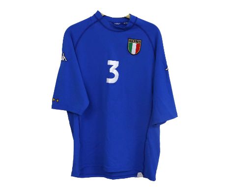 Italian International Football Shirt 3 with receipt from Christies South Kensington 23/09/03 stating 'the shirt was worn by P