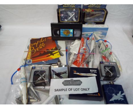 Herpa, Corgi, Sky Pilot and others - a collection of predominantly unboxed diecast and plastic model airplanes in various sca