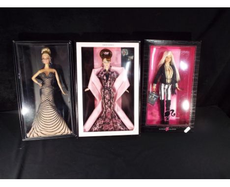 Barbie by Mattel - a collection of three boxed Barbie dolls to include the Gold Label Collection Zauhair Murad one of 7500 Wo