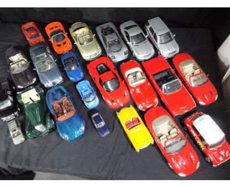 Hot Wheels, Maisto, Auto Art, Anson, and others - 20 unboxed diecast model vehicles in various scales. Lot includes, Hot Whee