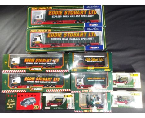 Corgi, Vanguards, Lledo - 11 boxed diecast model vehicles in various scales encompassing an Eddie Stobart theme. Lot includes