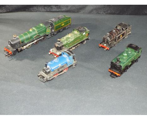 Hornby, Bachmann &amp; Lima - Five unboxed OO gauge steam locomotives, includes Bachmann GWR Pannier Tank op no 7768, Three r