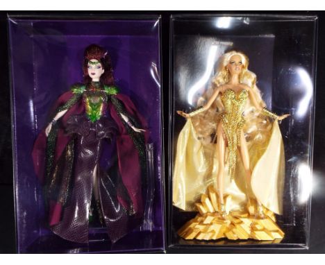 Barbie by Mattel - a collection of two boxed Gold Label Barbie dolls, including Then Blonds Blond Gold 1 of 7300 worldwide mo