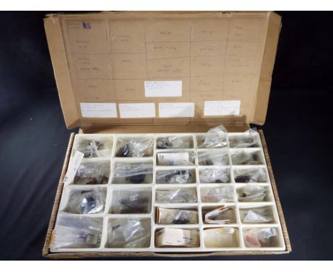 Lima - OO &amp; N gauge spare parts, includes brushes, buffers, couplers, motors and similar accessories in 26 compartment bo