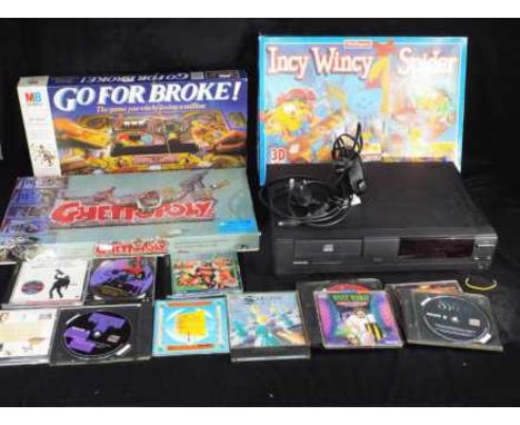 Phillips - A Phillips Cdi 210 Interactactive Compact Disc Player, lead , controller, plus a selection of Interactive discs to