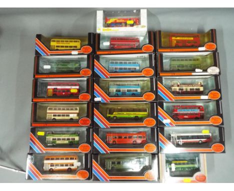 EFE - Eighteen 1:76 scale diecast models of buses and coaches by Exclusive First Editions all contained in original boxes to 