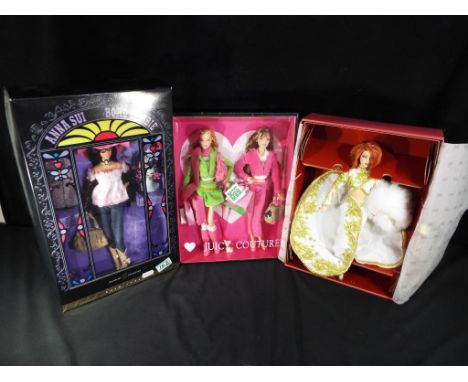 Barbie by Mattel - a collection of three boxed Barbie  Collector dolls, including Gold Label Collector Juicy Couture model #G
