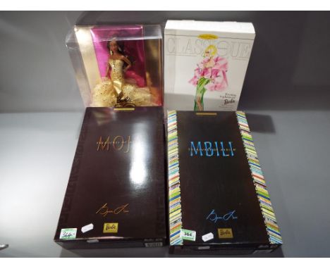 Barbie by Mattel - a collection of four boxed Barbie dolls to include Barbie Collectables Mbili Treasures of Africa Byron Lar