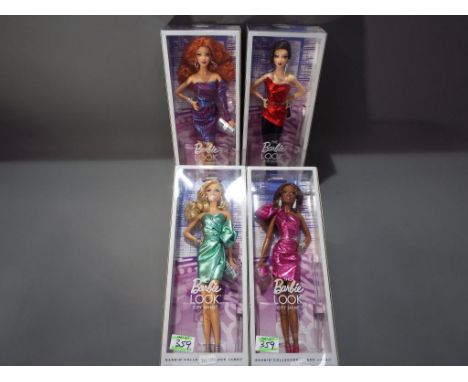 Barbie by Mattel - A collection of four Barbie Collector Black Label models from the Barbie Look City Shine range to include 