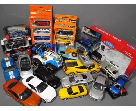 Diecast Vehicles - a good mixed lot of modern model cars to include seven 1:43 scale Burago, boxed,1:43 scale Welly, Vanguard