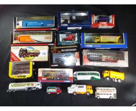 Corgi - 11 boxed and 6 unboxed diecast model vehicles in various scales. Lot includes, 97327 Atkinson 8 Wheel Rigid - Eddie S