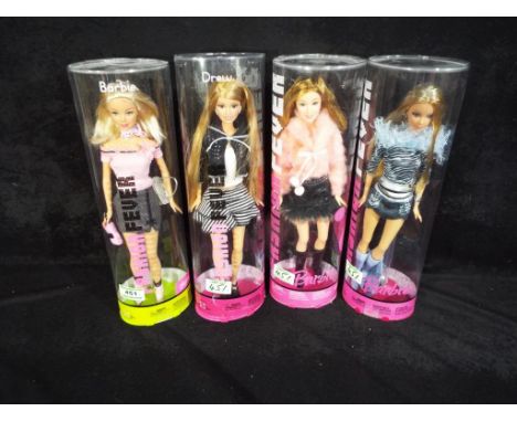 Barbie by Mattel - a collection of four boxed Fashion Fever Barbie dolls to include Barbie, Drew and two others, all model #H