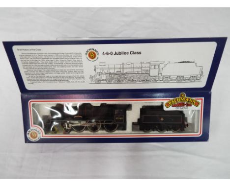 Bachmann - an OO scale model locomotive 4-6-0 Jubilee Class op no 45568 'Western Australia', BR black livery, # 31-152, with 