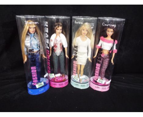 Barbie by Mattel - a collection of four boxed Fashion Fever Barbie dolls to include Courtney, Shannen, Barbie and one other, 