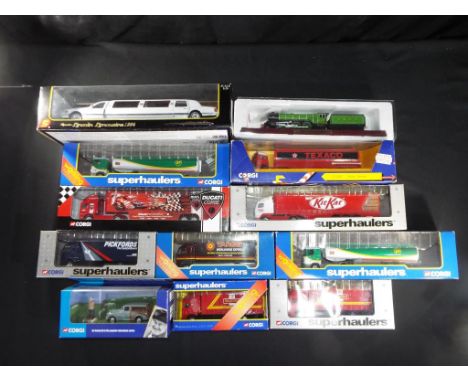 Corgi, Sunnyside and other - 12 boxed diecast model vehicles in various scales. Lot includes, Corgi Superhaulers, TY86608 Sca