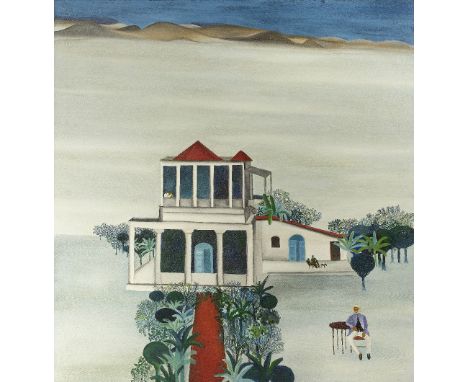 Bhupen Khakhar (Indian, 1934-2003)&lt;br/&gt;&lt;i&gt;Residency Bungalow&lt;/i&gt; &lt;br/&gt;signed and dated in Gujarati 'B